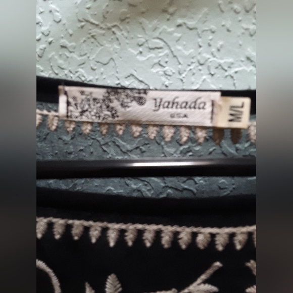 Zahada embroidered kimono sleeve top womens M sheer ❤ - Picture 2 of 7